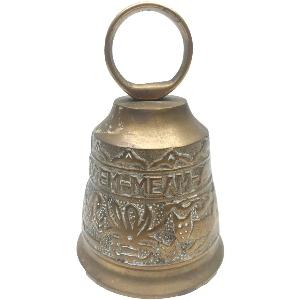 Vintage Brass Monastery Bell Vocem Meam Audit Qui Me Tangit Gothic Church 6